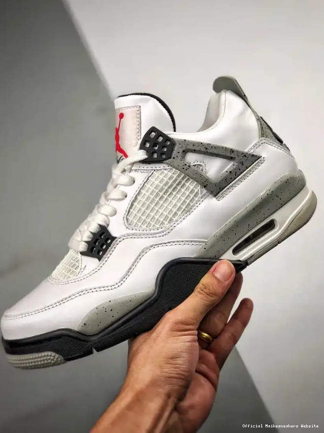 Official Maikesneakers 4 White Air 840606-192 OG Jordan (nike) Cement 0327